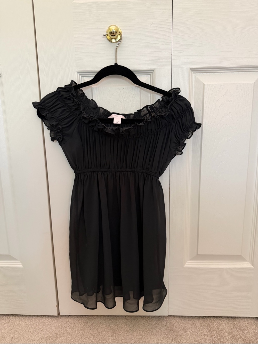 Victoria's Secret Black Ruffle-Trim Dress